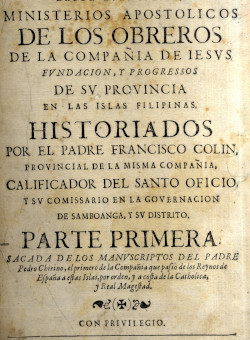 Labor evangélica, ministerios apostólicos de los obreros de la Compañía de Iesus, de F. Colin (1982).