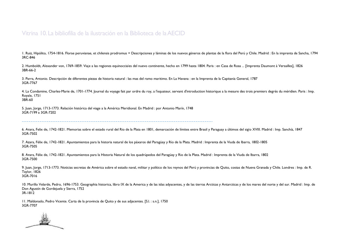 Cartel explicativo de La bibliofilia de la ilustración en la Biblioteca de la AECID