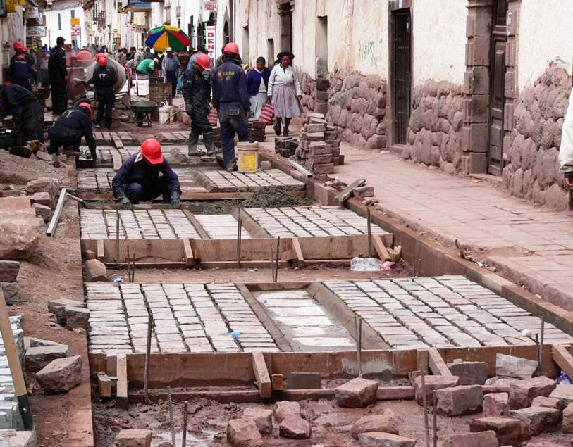 Fotografía de una Escuela Taller en construcción