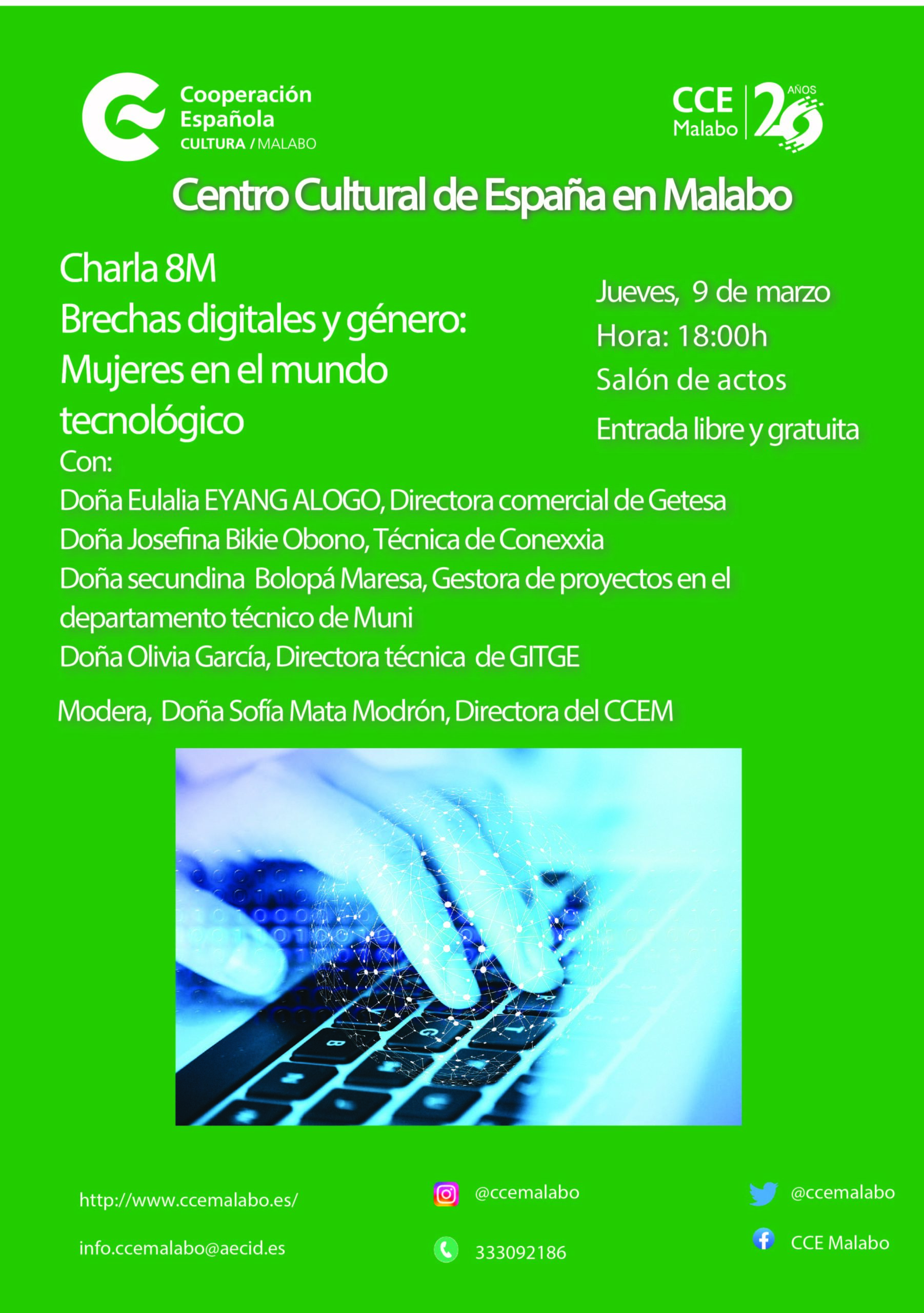 Charla 8M Brechas digitales y genero mujeres en el mundo tecnolgico