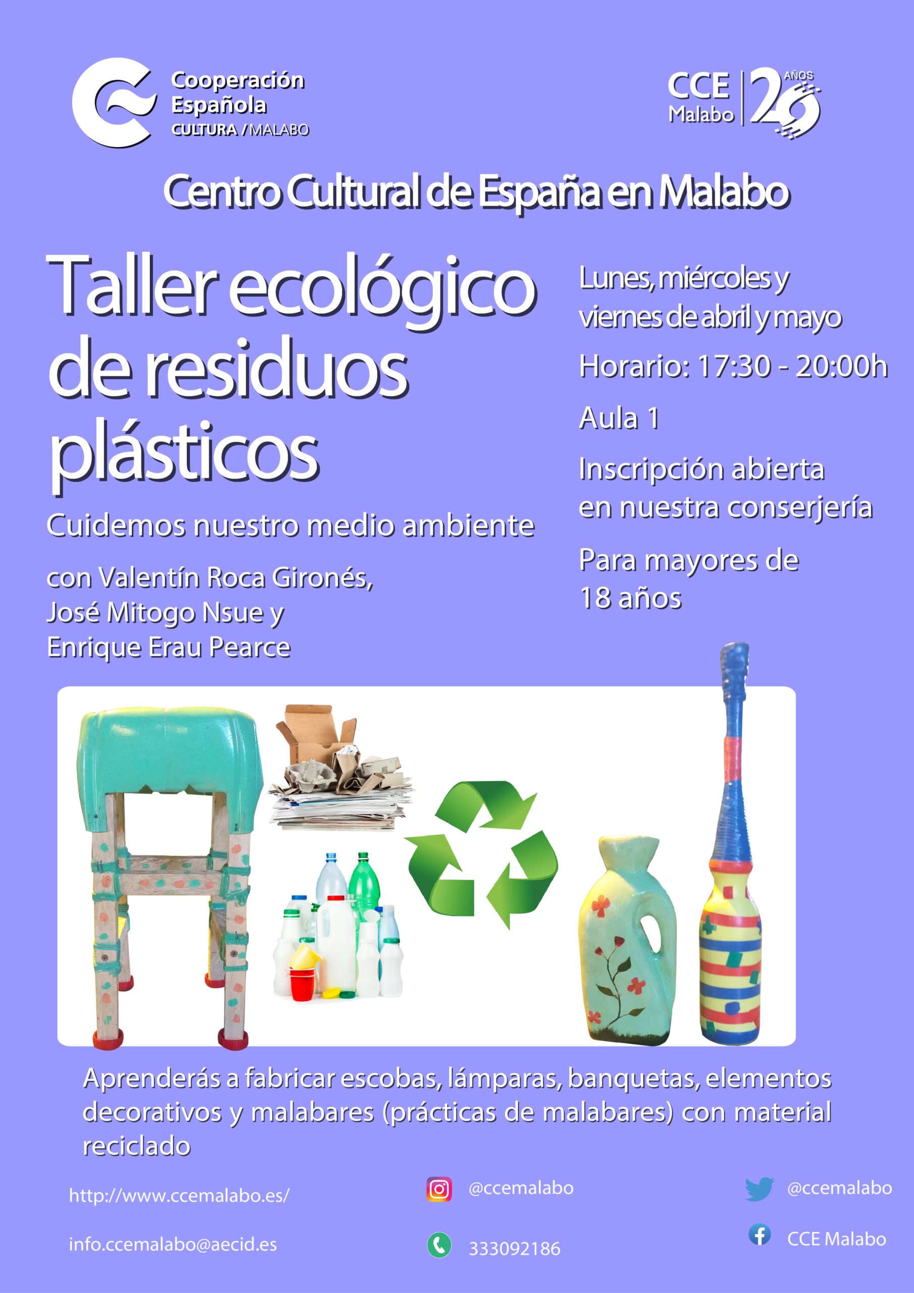 Taller ecolgico de residuos plasticos