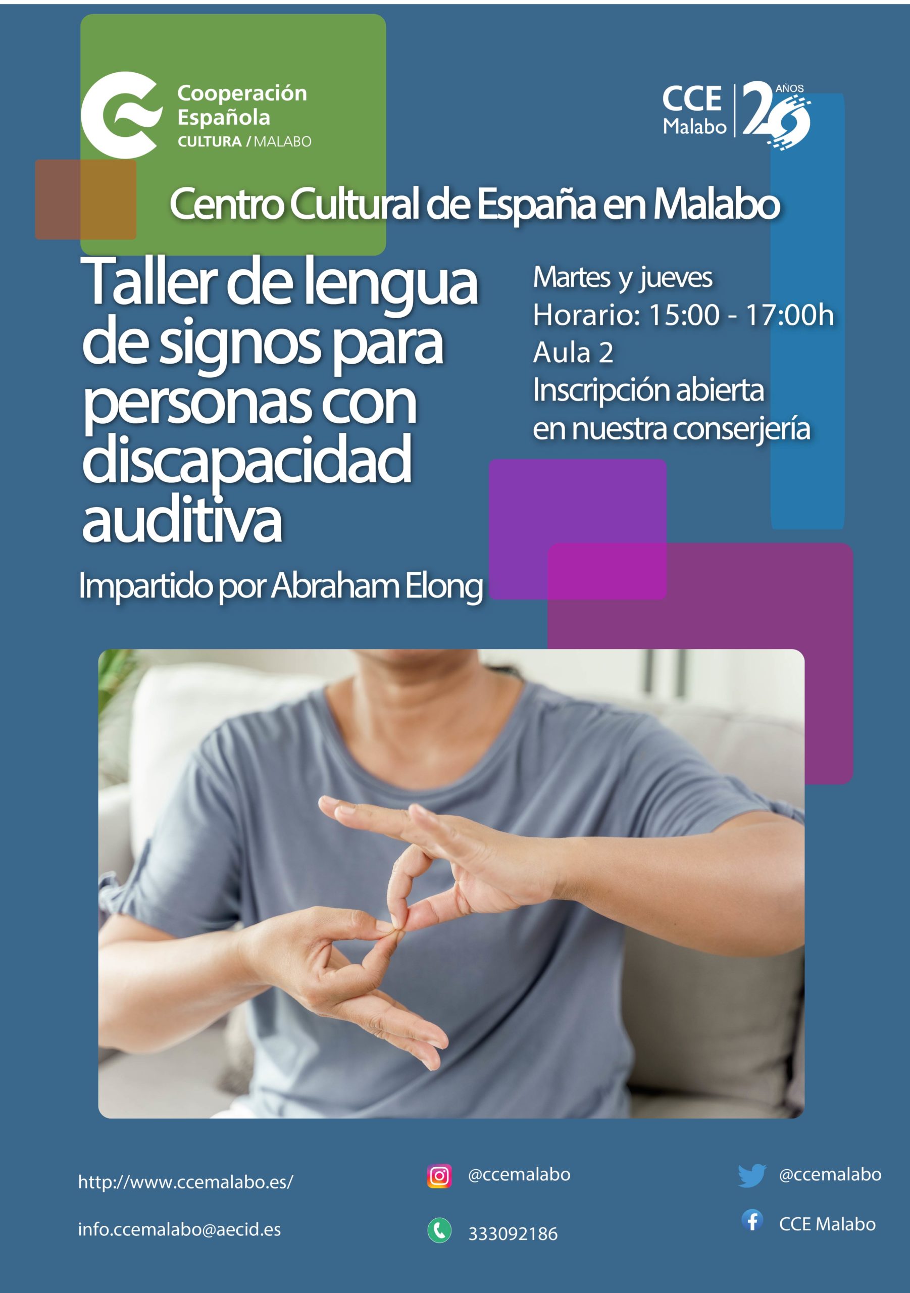 Taller de lengua de signos para personas con discapacidad auditiva