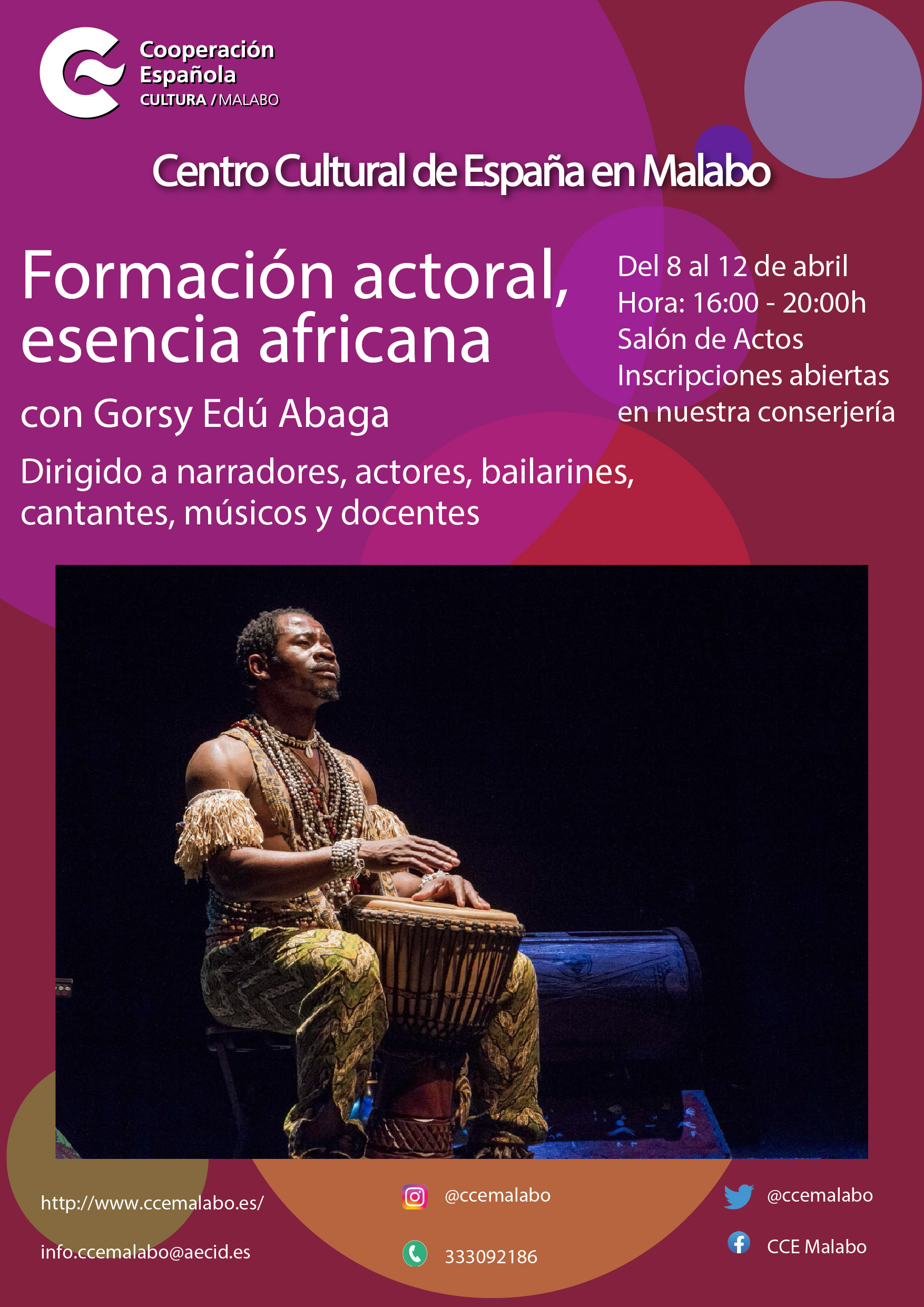 Formacin actoral esencia africana con Gorsy Ed Abaga