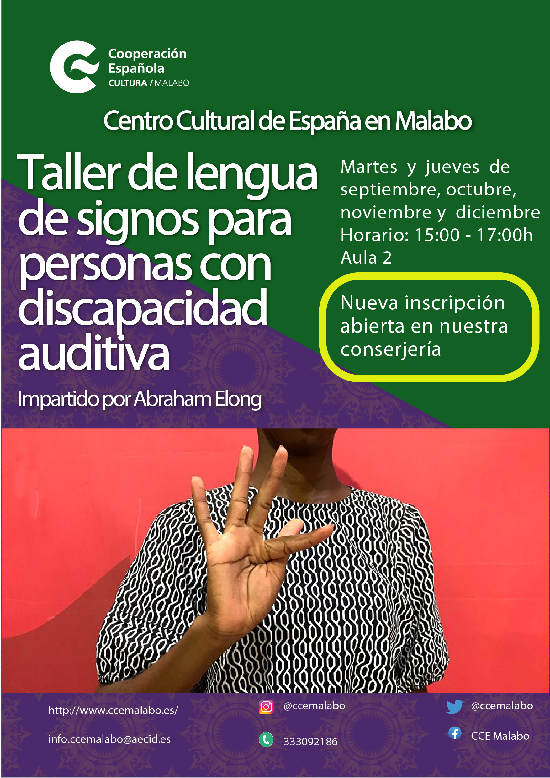 Taller de lengua de signos para personas con discapacidad auditiva