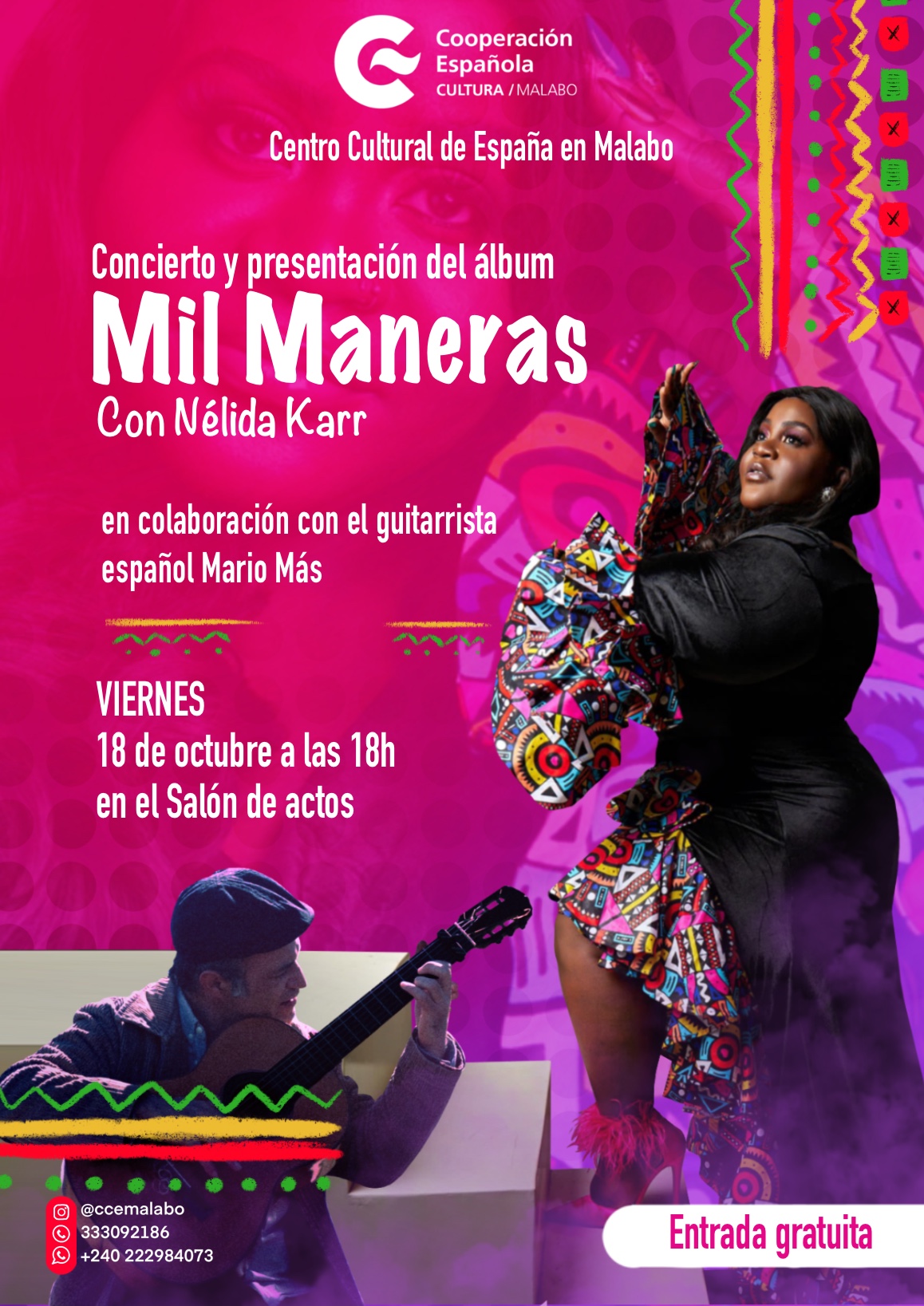 Concierto y presentacin de lbum Mil Maneras con Nlida Karr en colaboracin de Mario Mas