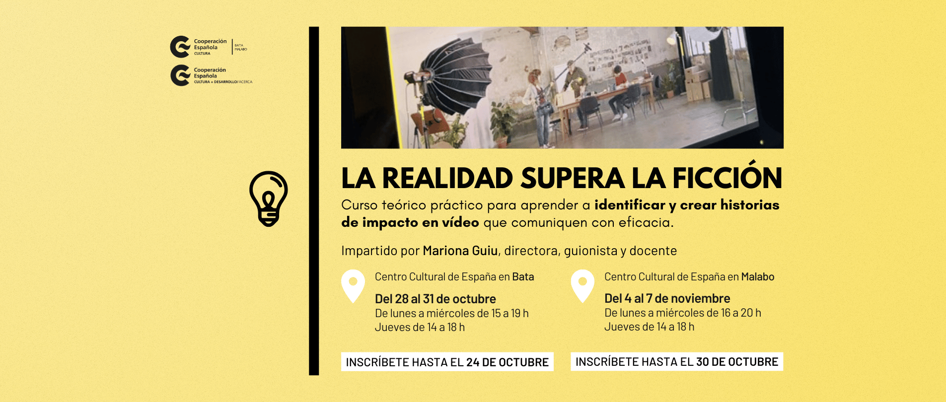 CONVOCATORIA TALLER LA REALIDAD SUPERA LA FICCIN HERRAMIENTAS PRCTICAS PARA CREAR HISTORIAS DE IMPACTO EN VDEO