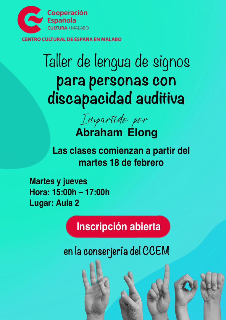 Taller de lengua de signos para personas con discapacidad auditivas