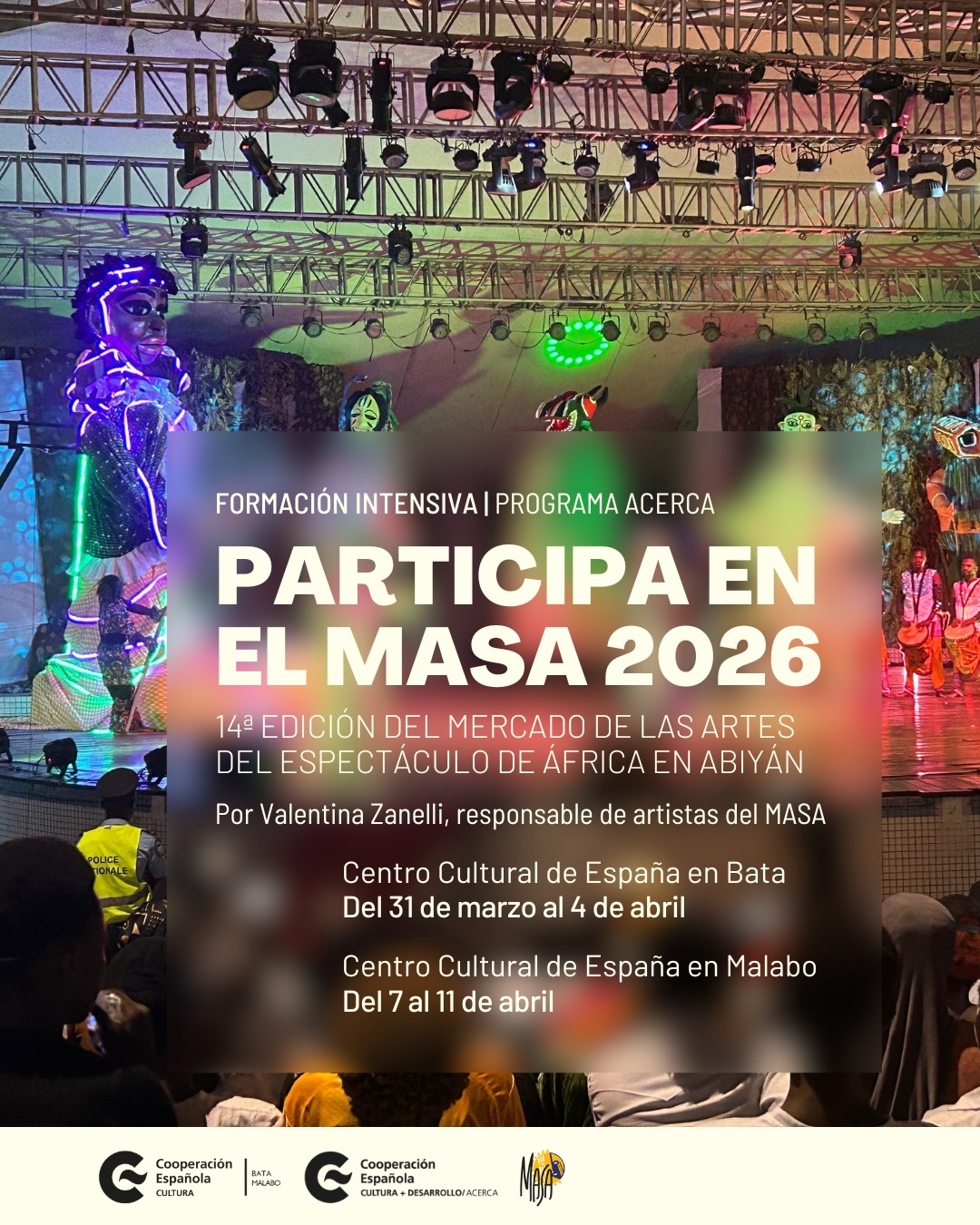CONVOCATORIA FORMACIN PARA LA PARTICIPACIN DE ARTISTAS ESCNICOS EN EL MASA 2026
