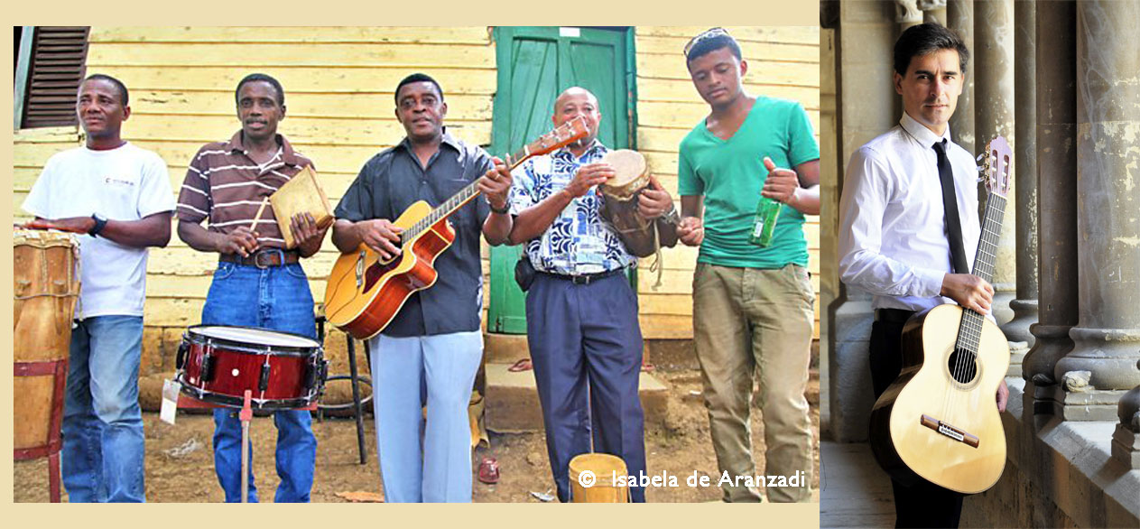 Encuentro musical entre Desmali amp Dambo de la Costa y el guitarrista Ral Viela