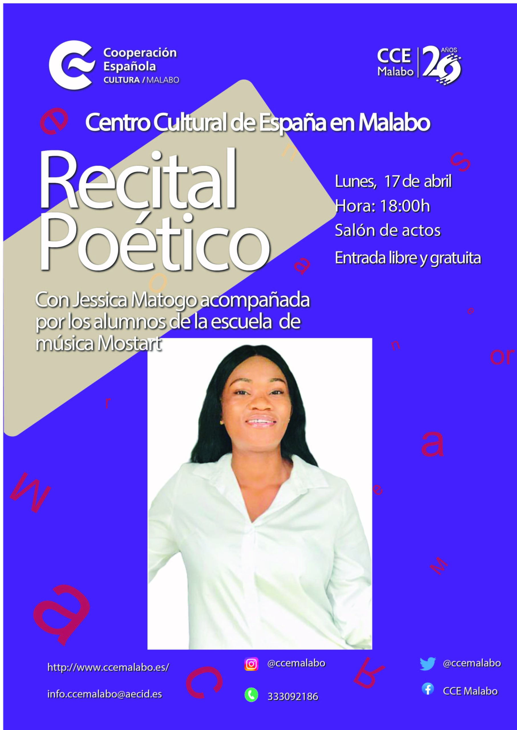 Recital potico con Jessica Matogo
