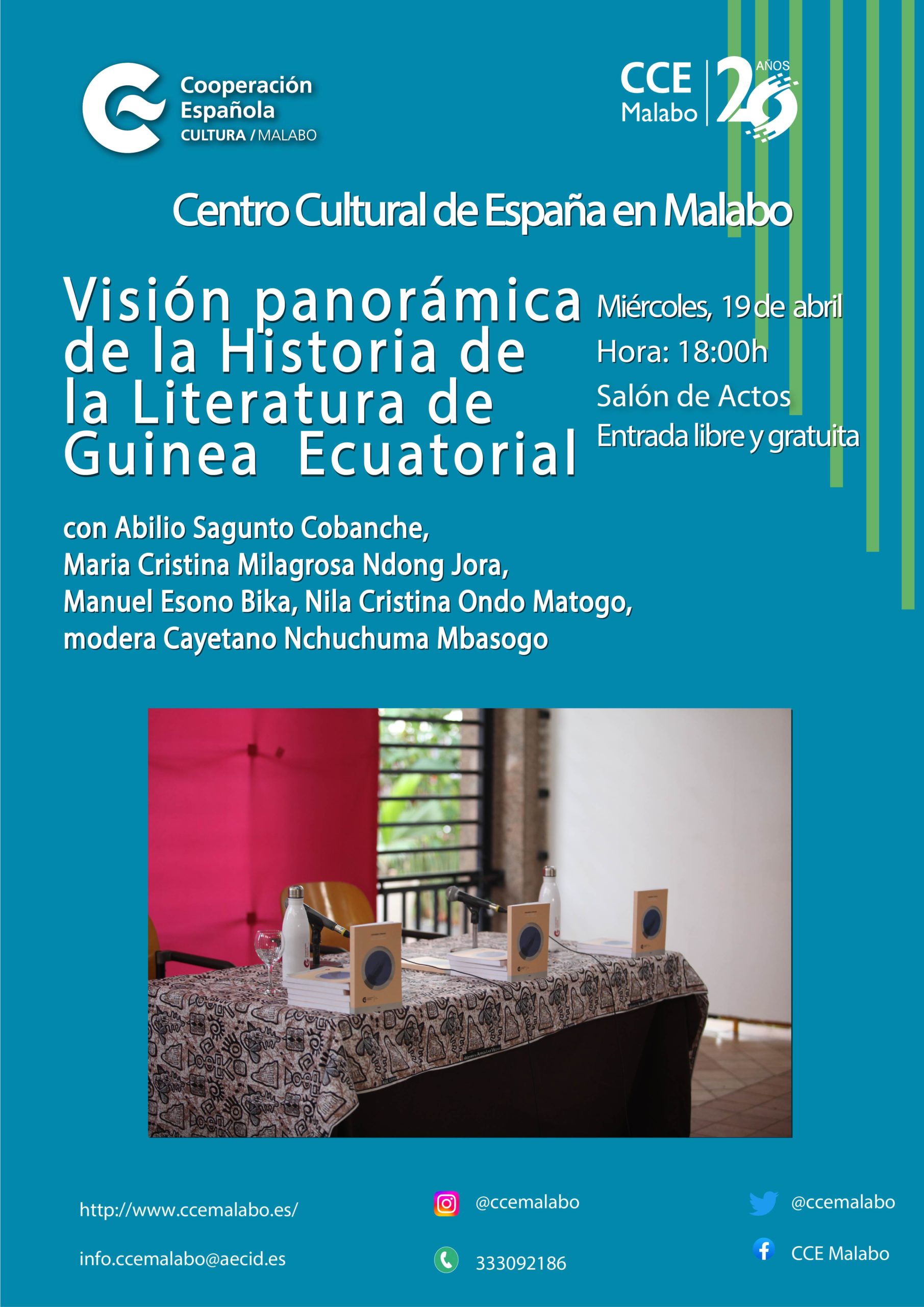 Charla Visin panormica de la Historia de la Literatura de Guinea Ecuatorial