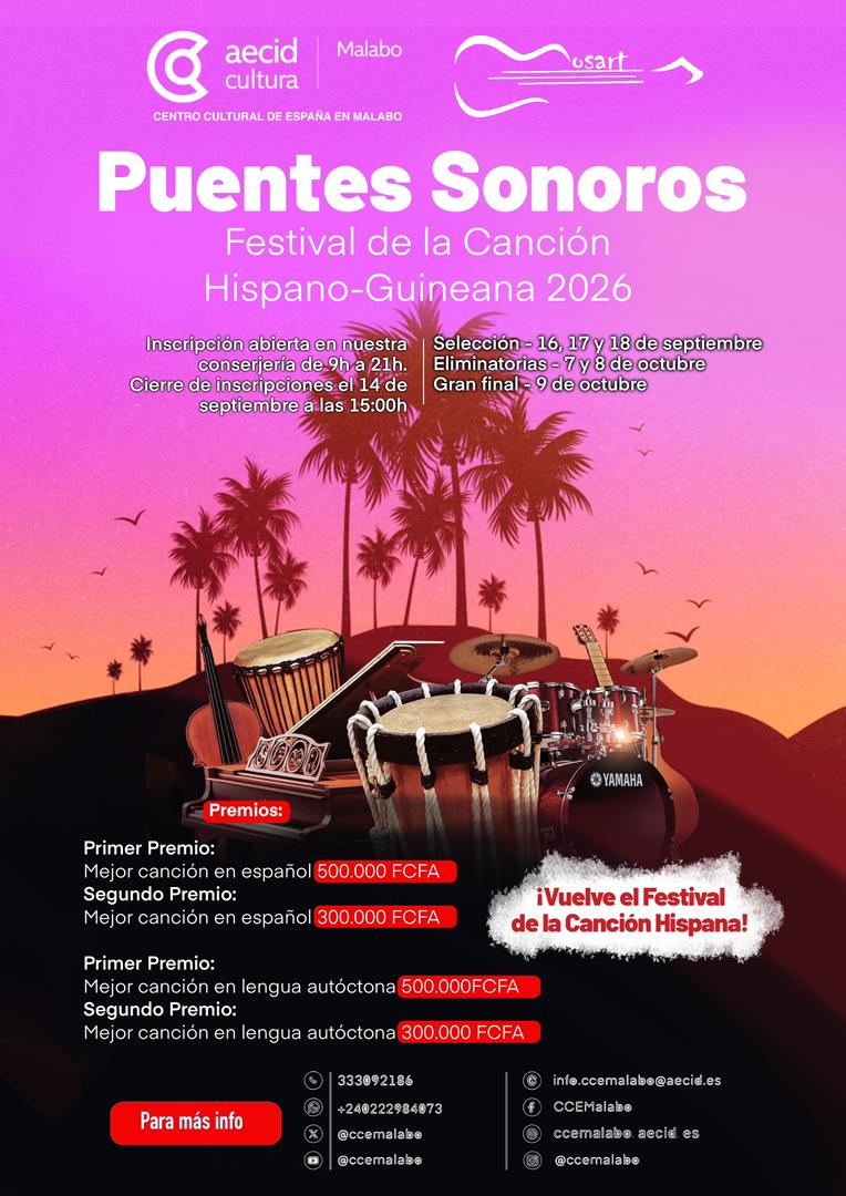 “PUENTES SONOROS”  Festival de la Canción Hispano-Guineana 2026