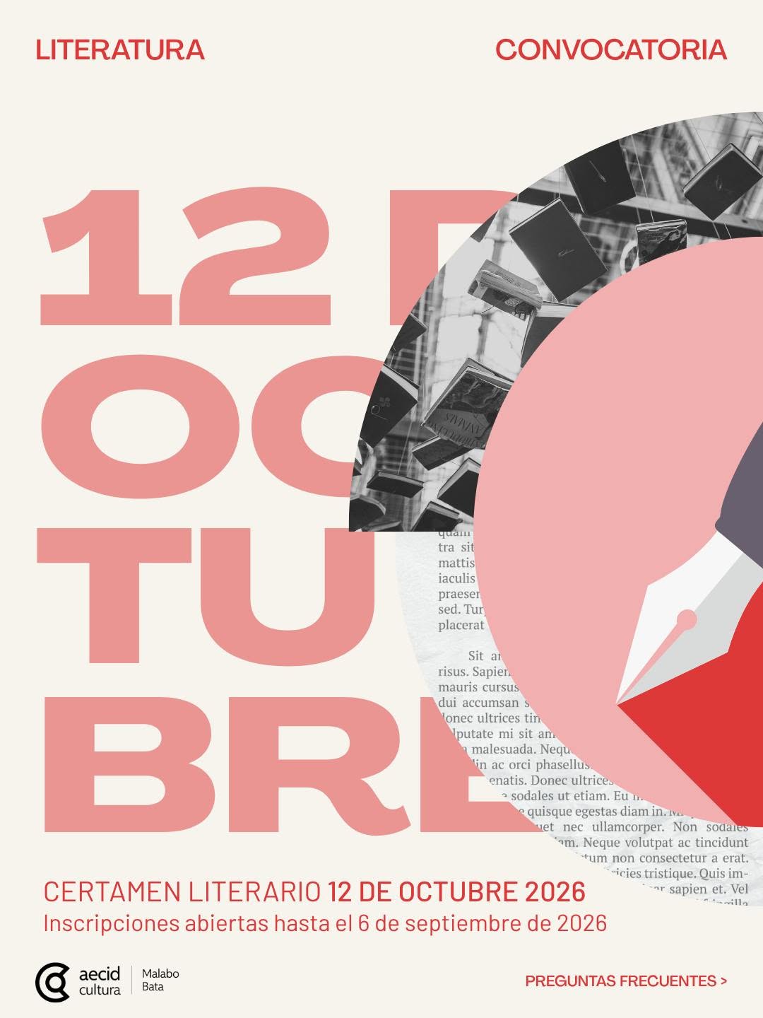 El Certamen Literario 12 de Octubre abre una nueva convocatoria