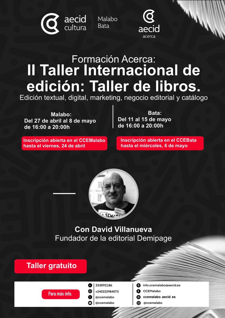 Formación ACERCA. Taller de edición. Edición de textos y edición digital, marketing y mercado editorial